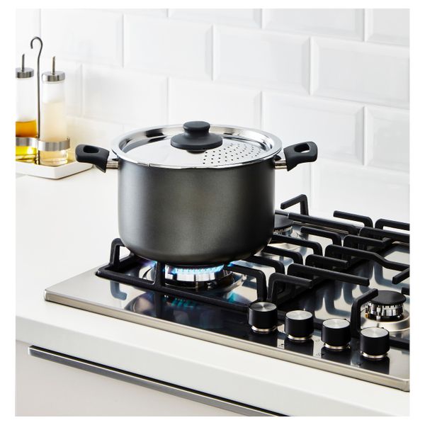 Кастрюля с крышкой, серый, 5 л IKEA ШЭНКА 903.734.77 - фото 2