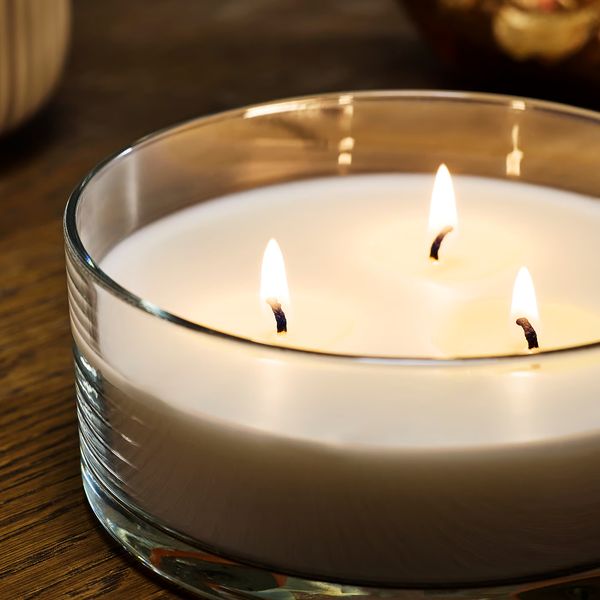 LOTSFÅGEL ЛОТСФОГЕЛЬ Ароматич свеча в стакане, 3 фитиля - фото 5