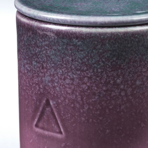 Ароматическая свеча в банке, Черная смородина и фрезия/фиолетовый бирюзовый 10 см IKEA ОСИНЛИГ 404.618.05 - схема-чертеж с размерами