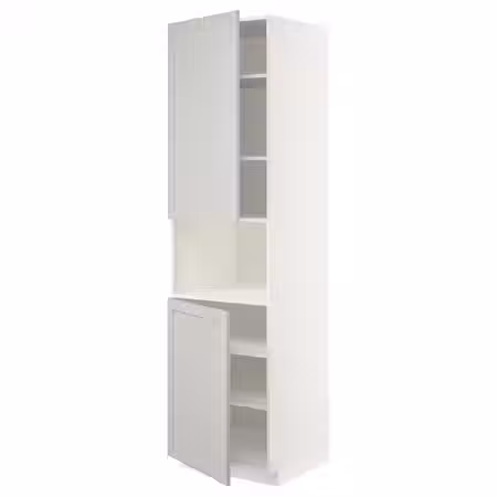 METOD Выс шкаф д/СВЧ/2 дверцы/полки