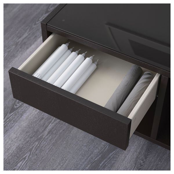 Журнальный стол БУКСЭЛЬ, черно-коричневый (79x79 см) - фото 4