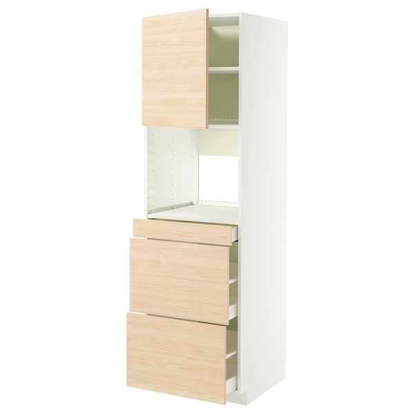 METOD / MAXIMERA Высокий шкаф д/СВЧ/дверца/3ящика - схема-чертеж с размерами