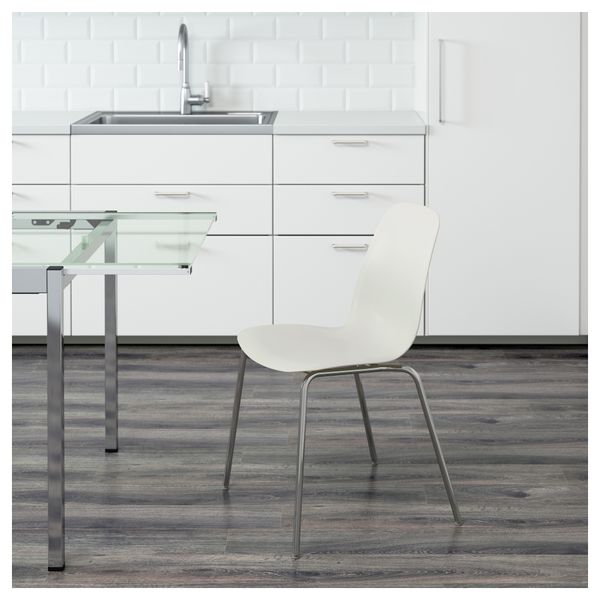 Стул ЛЕЙФ-АРНЕ, белый, Брур-Инге хромированный - фото 2