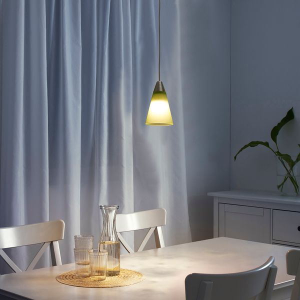 Подвесной светильник, конусообразный/зеленый IKEA RESTAD РЕСТАД 904.272.15 - схема-чертеж с размерами
