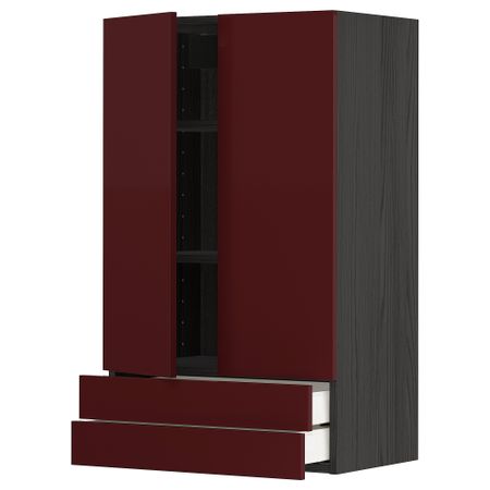 Навесной шкаф, 2 дверцы, 2 ящика IKEA METOD МЕТОД, MAXIMERA МАКСИМЕРА 394.658.33