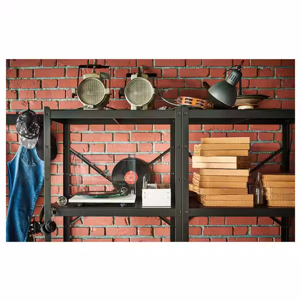 BROR Стеллаж - чёрный 254x40x190 см - фото 4