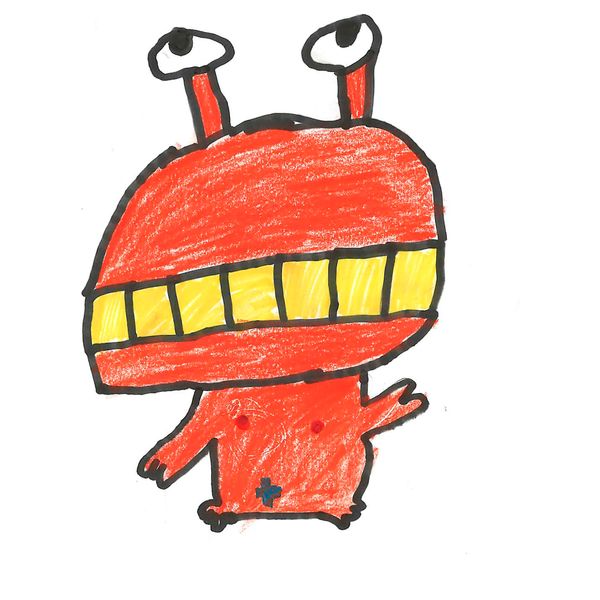 Мягкая игрушка САГОСКАТТ, бактерия, монстр красный - схема-чертеж с размерами