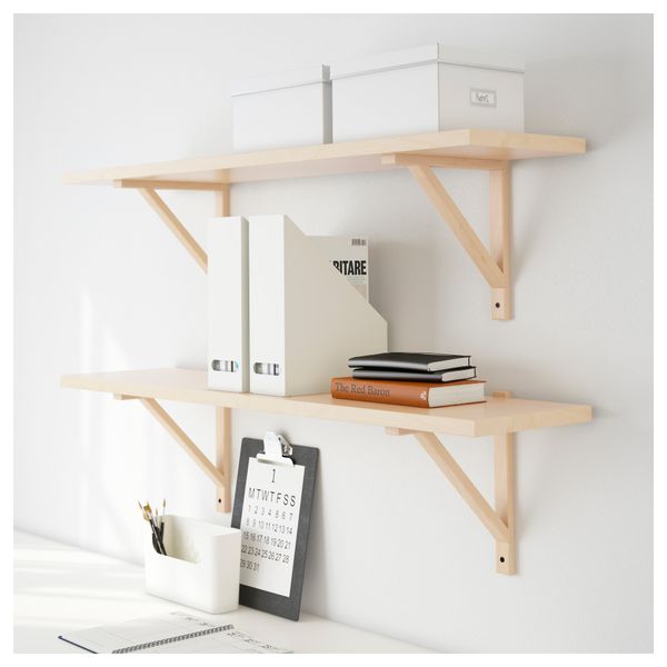 Полка навесная ЭКБИ ЕРПЕН / ЭКБИ ВАЛЬТЕР, березовый шпон (119x30 см) - фото 3