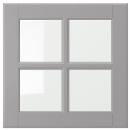 Стеклянная дверь, серый, 40x40 см IKEA BODBYN БУДБИН 604.850.42