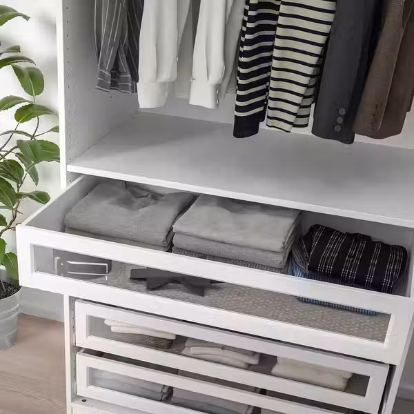 KOMPLEMENT Ящик/стеклянная фронтальная панель - белый 100x58 см - фото 2