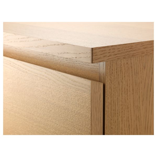 Комод с 2 ящиками МАЛЬМ, дубовый шпон (40x55 см) - схема-чертеж с размерами