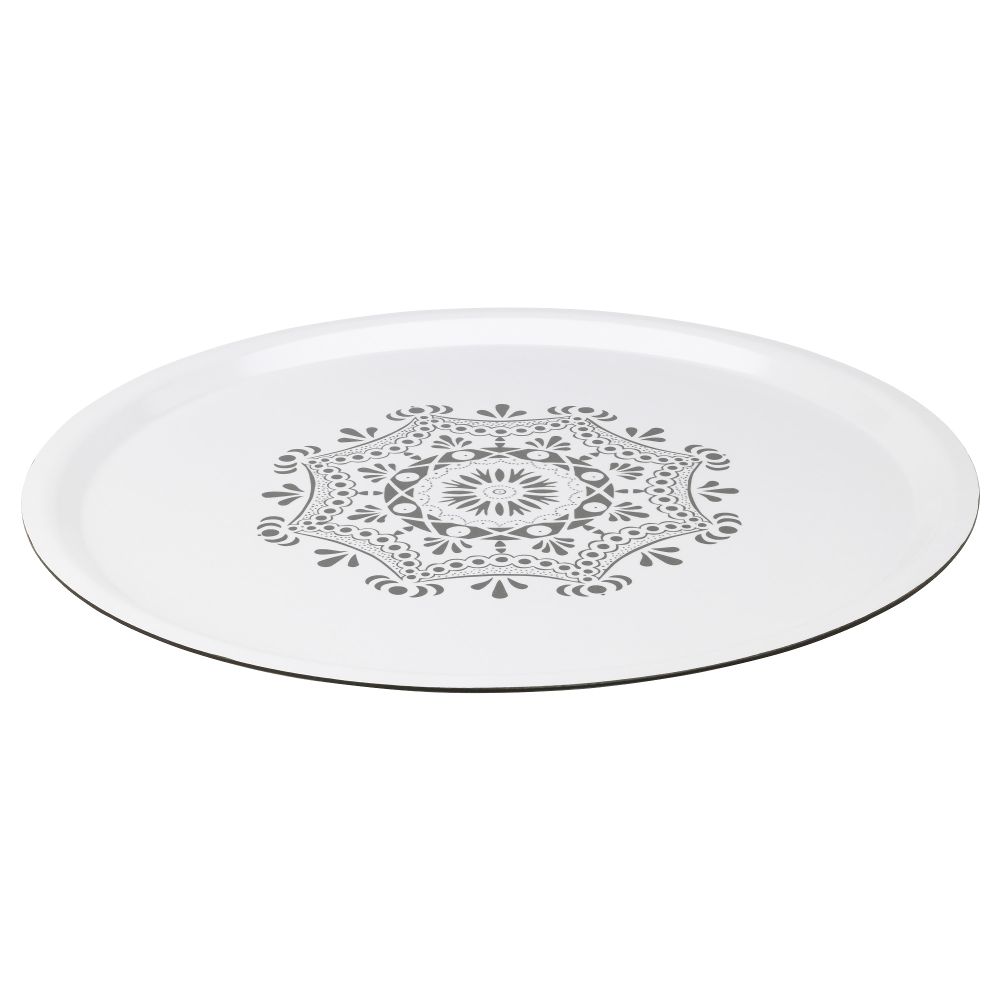 Поднос ВИНТЕР 2015, белый, с рисунком (43 см) - схема-чертеж с размерами