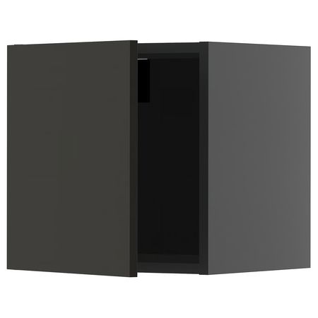 METOD Навесной шкаф - черно-серый/Nickebo матовый антрацит 40x40 см