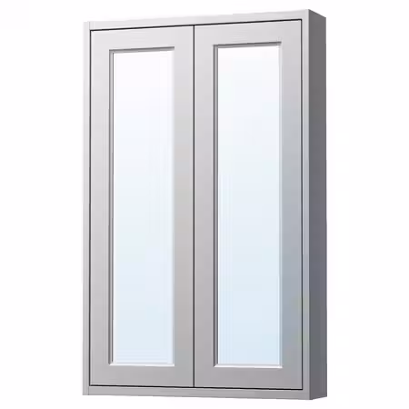 TÄNNFORSEN ТАННФОРСЕН Зеркальный шкаф с дверцами - светло-серый 60x15x95 см