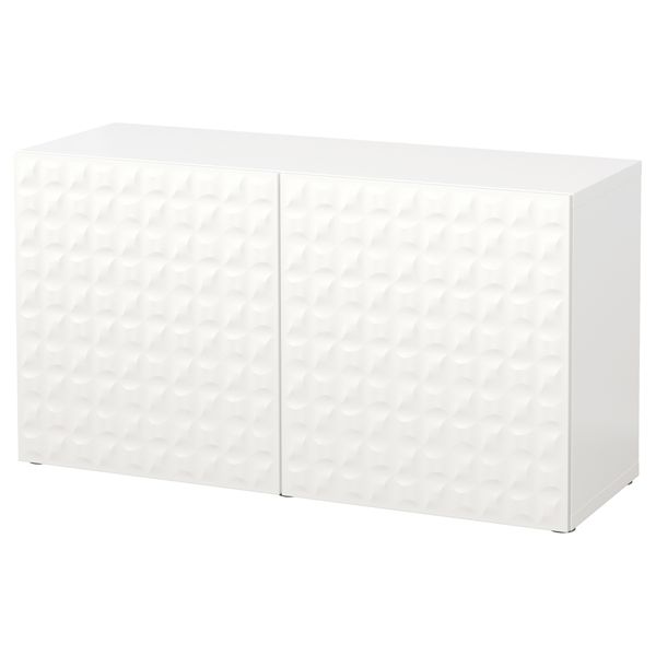 Стеллаж с дверьми БЕСТО, Дьюпвикен белый (120x40x64 см) - фото 1