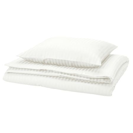 NATTJASMIN Пододеяльник и наволочка - белый 150x200/50x60 см