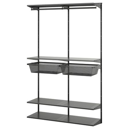 BOAXEL Гардероб, комбинация - антрацит 125x40x201 см