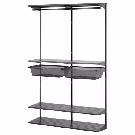 BOAXEL Гардероб, комбинация - антрацит 125x40x201 см