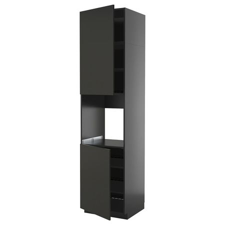 METOD Высок шкаф д/духовки/2дверцы/полки