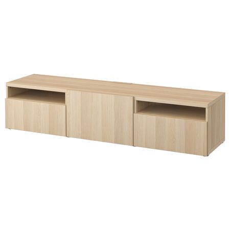 Тумба под ТВ, под беленый дуб/Лаппвикен под беленый дуб 180x42x39 см IKEA BESTÅ БЕСТО 493.284.21