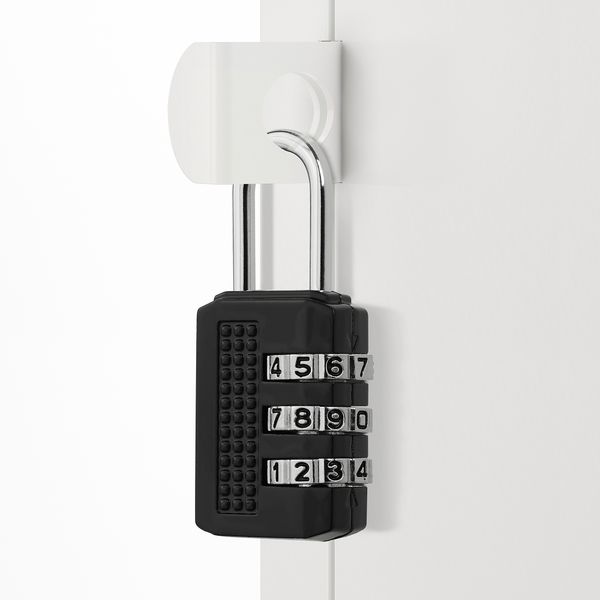 Висячий замок, серый IKEA ELLOVEN ЭЛЛОВЕН 904.921.97 - схема-чертеж с размерами