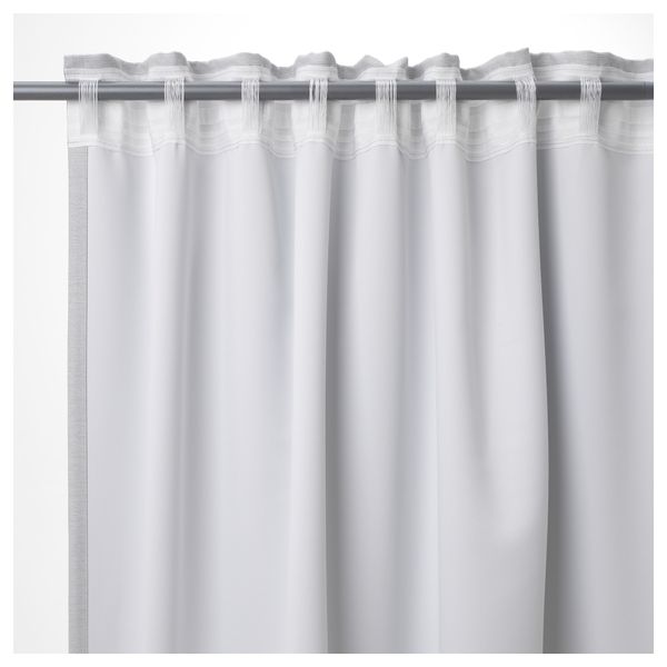 Гардины, 1 пара ВИЛБОРГ, светло-серый (145x300 см) - фото 2