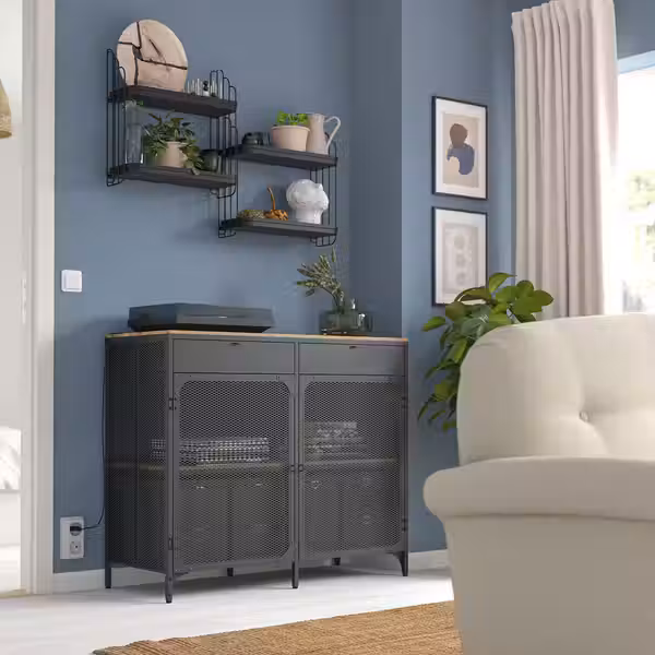 APOTEKARE Полка навесная - чёрный 50x52 см - фото 3