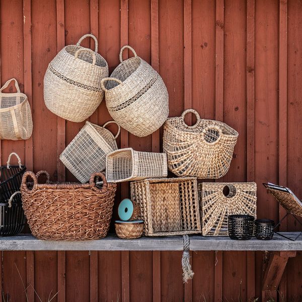 Корзина, естественный водоросли 50x40 см IKEA LUSTIGKURRE ЛУСТИГКЮРРЕ 204.574.18 - фото 4