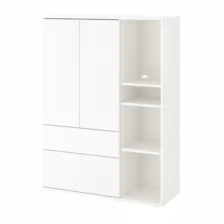 VIHALS Модуль для хранения - белый 105x37x140 см