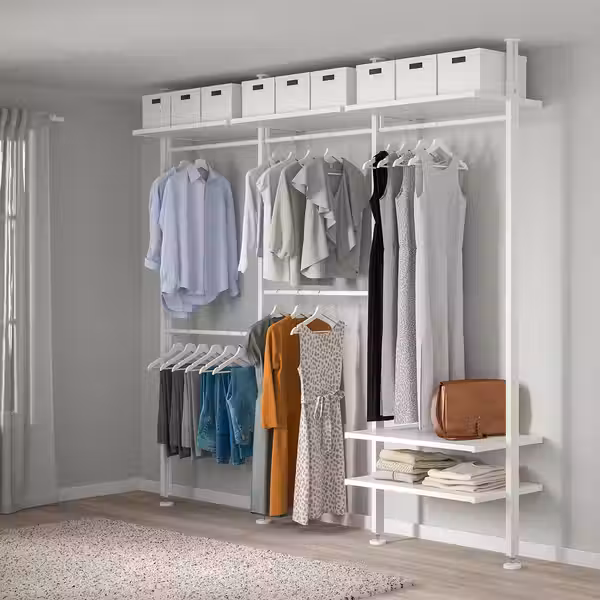 ELVARLI Гардероб, комбинация - белый 258x51x222-350 см - фото 3