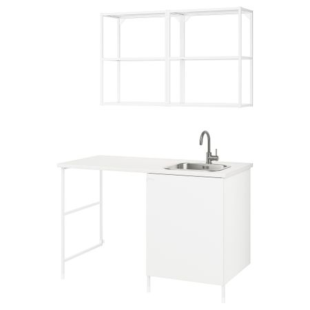 Комбинация для хранения, белый, 139x63.5x87.5 см IKEA BEGIVENHET БЕГИВЕНХЕТ 094.774.46