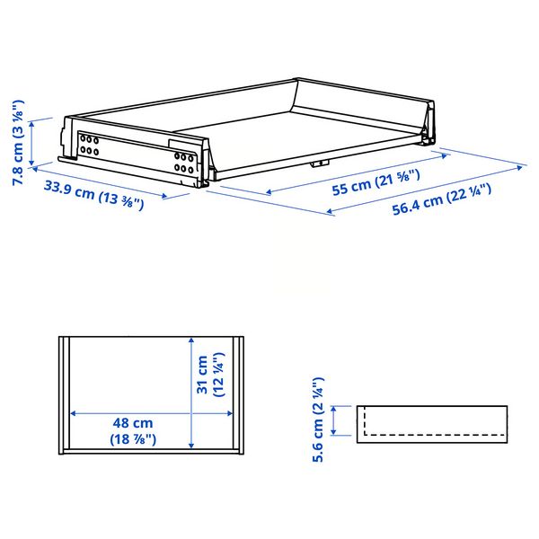 IKEA, дополнительный ракурс - схема-чертеж с размерами