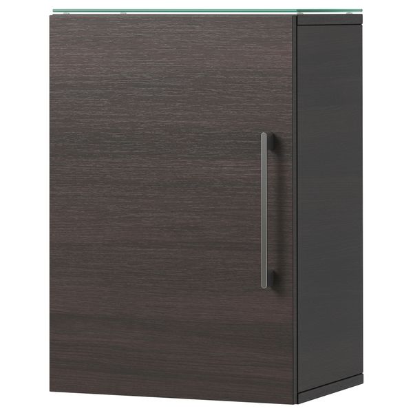 Навесной шкаф с 1 дверцей ГОДМОРГОН, черно-коричневый (40x32x58 см) - фото 1