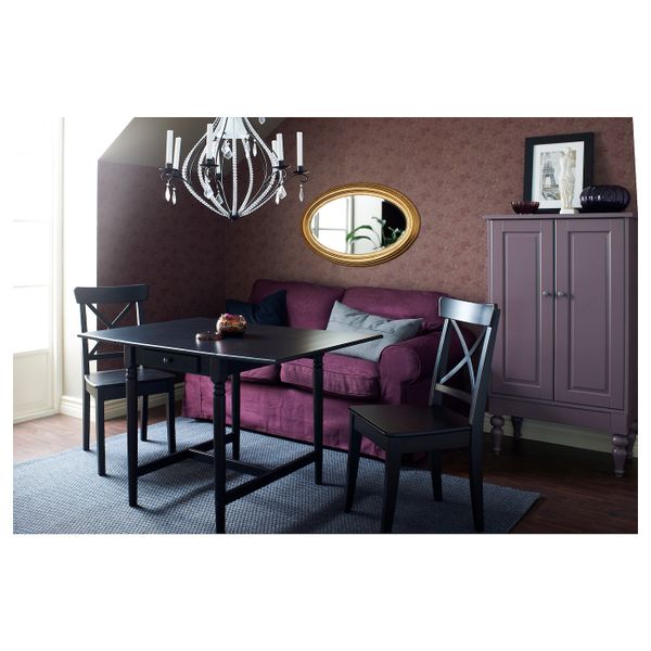 Стол c откидными полами, черно-коричневый 65/123x78 см IKEA INGATORP ИНГАТОРП 204.231.07 - фото 2