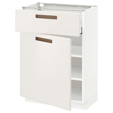 Напольный шкаф с ящиком, дверью МЕТОД / МАКСИМЕРА, белый, Мэрста белый
