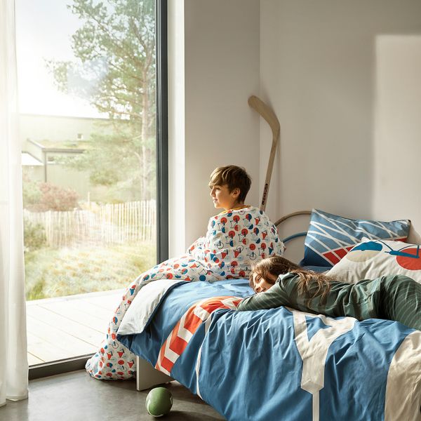 Пододеяльник и наволочка, орнамент «велосипед» 150x200/50x70 см IKEA SPORTSLIG СПОРТСЛИГ 304.957.02 - фото 5