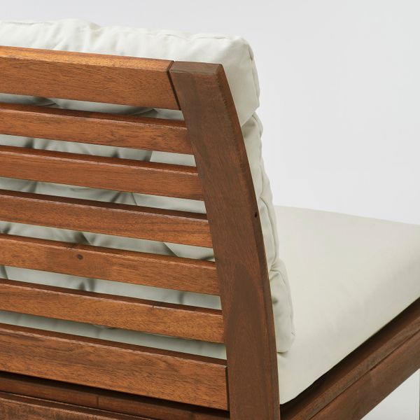 Садовое легкое кресло, коричневая морилка/Куддарна бежевый 63x80 см IKEA ÄPPLARÖ ЭПЛАРО 593.036.94 - фото 3