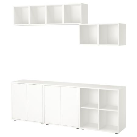 Комбинация шкафов с ножками, белый, 210x35x180 см IKEA EKET ЭКЕТ 492.210.62