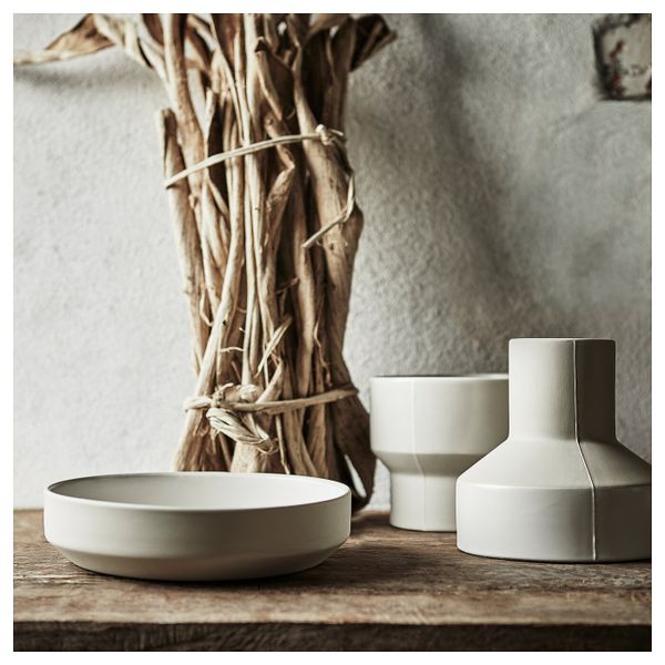 Кашпо, ручная работа белый с оттенком IKEA ХАНТВЕРК 104.499.33 - фото 4