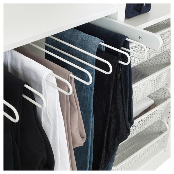 Выдвижная вешалка для брюк КОМПЛИМЕНТ, белый - схема-чертеж с размерами