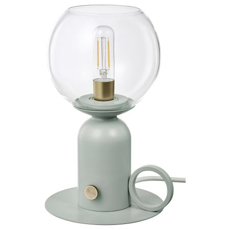 Лампа настольная, серо-зеленый, 24 см IKEA ÅSKMULLER 004.924.89