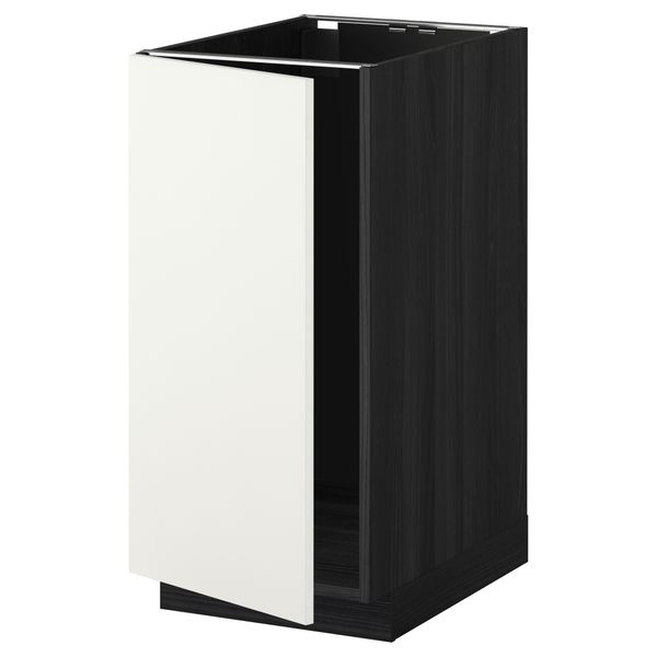 Напольный шкаф для мойки, мусорных контейнер МЕТОД, черный, Хэггеби белый (40x60 см) - схема-чертеж с размерами