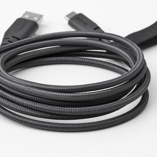 Кабель USB тип А – USB тип С, серый 1.5 м IKEA LILLHULT ЛИЛЛЬХУЛЬТ 204.838.65 - фото 4