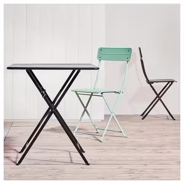 SUNDSÖ СУНДСЁ Стол - антрацит для сада 65x65 см - фото 2