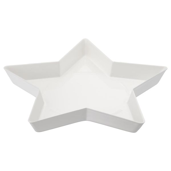 Тарелка для свечи ВИНТЕР 2018, звезда, белый (15 см) - фото 1