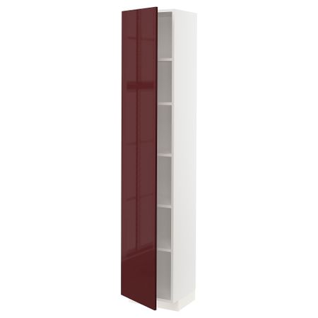 Высокий шкаф с полками, 40x37x200 cm IKEA METOD МЕТОД 094.617.99