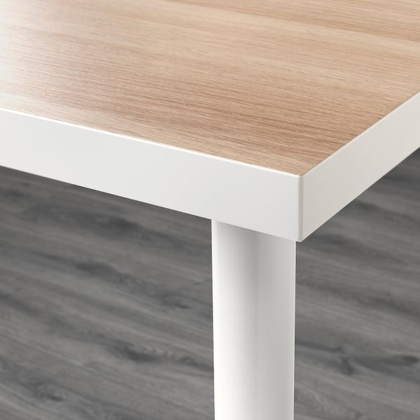 Стол, белый под беленый дуб/белый 150x75 см IKEA LINNMON ЛИННМОН / OLOV ОЛОВ 393.296.90 - схема-чертеж с размерами