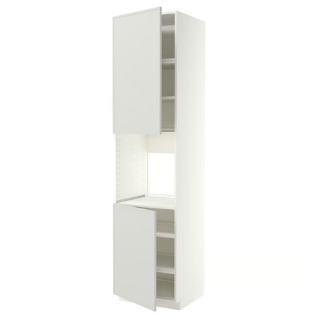 METOD Высок шкаф д/духовки/2дверцы/полки