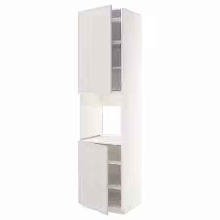 METOD Высок шкаф д/духовки/2дверцы/полки