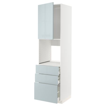 Высокий шкаф для духовки, дверь, 3 ящика, 60x60x220 cm IKEA METOD МЕТОД, MAXIMERA МАКСИМЕРА 494.792.50